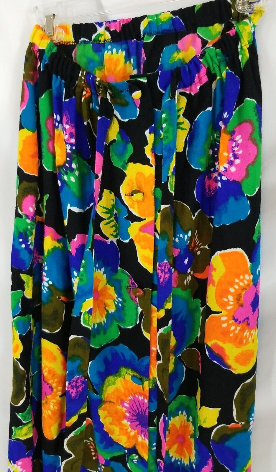 VTG Handmade Groovy Psychedelic Multicolor Floral Day-Glo Skirt S/M - Fresh Stock Dated March 2026