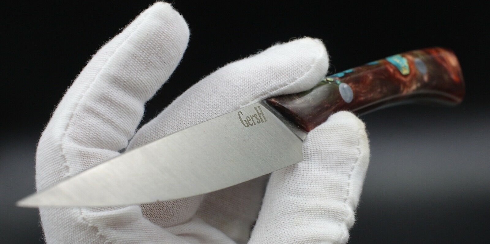 Blue Lagoon Paring - USA Made Custom Knives ELMAX Stainless Steel Custom Handle - Fresh Stock Dated December 2025