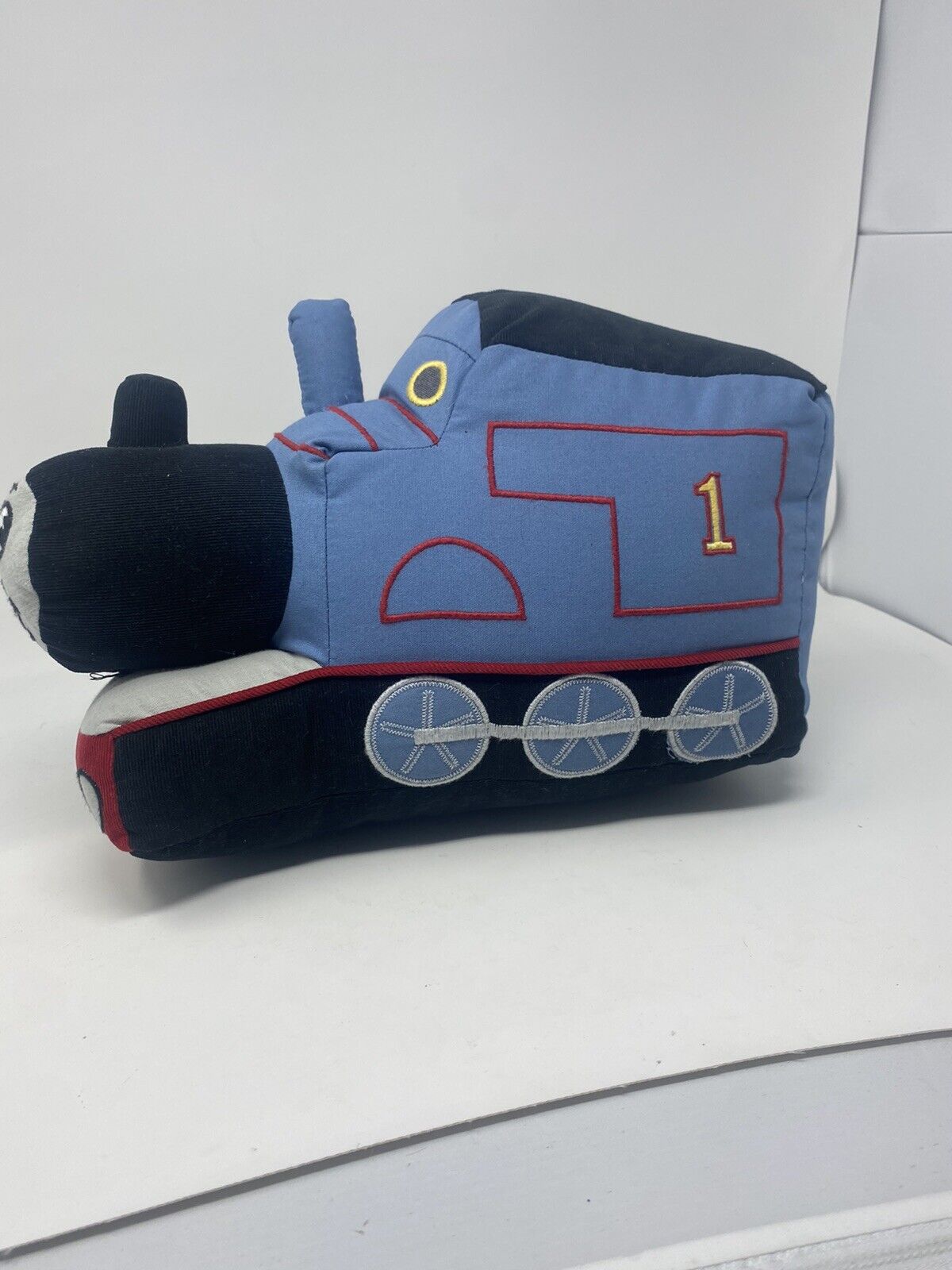 Pottery Barn Kids Thomas  and Friends The Train Shaped Pillow Blue Black Red - Fresh Stock Dated February 2026