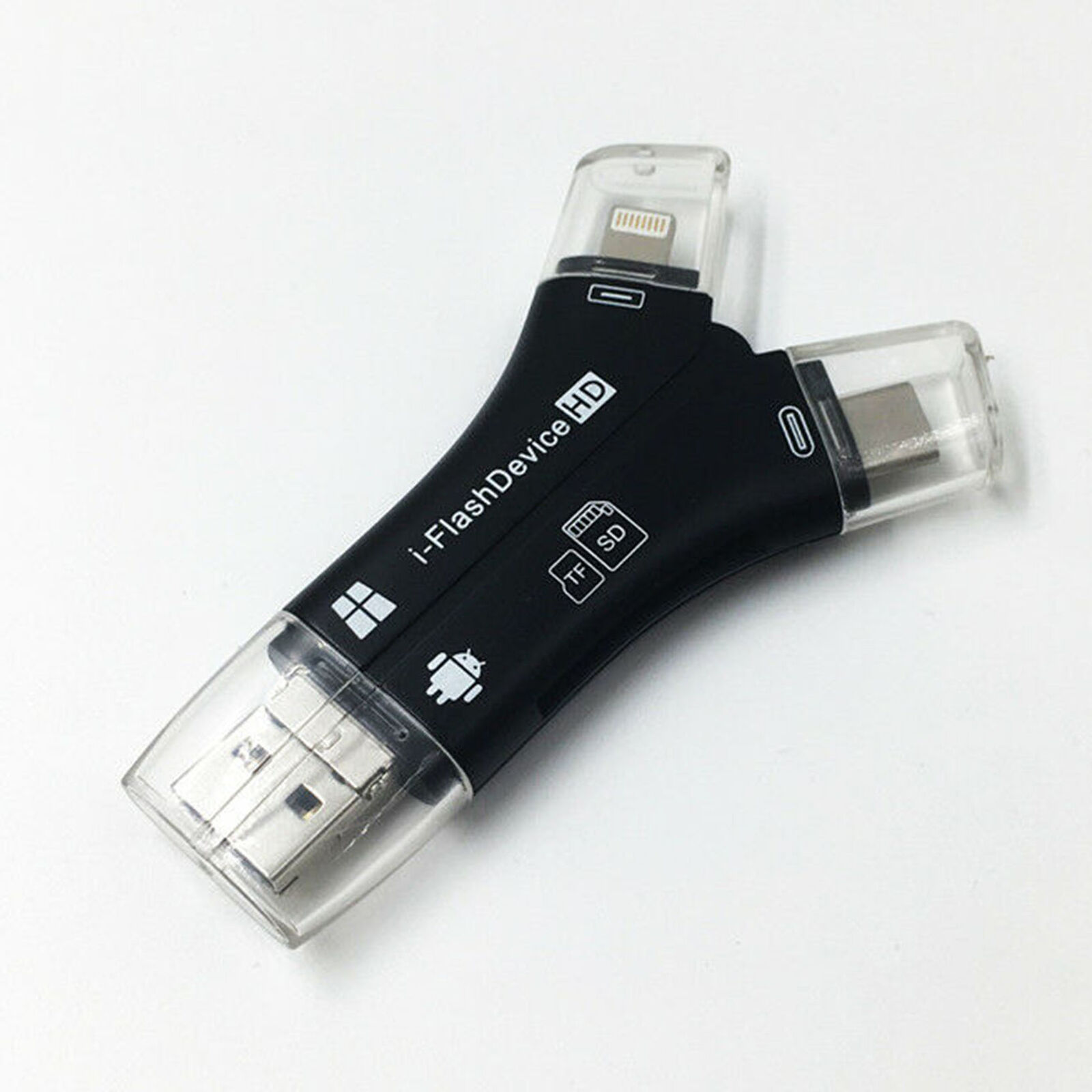 4in1 USB i-Flash Drive Micro SD/TF Memory Card Reader Adapter For iPhone - Fresh Stock Dated February 2026