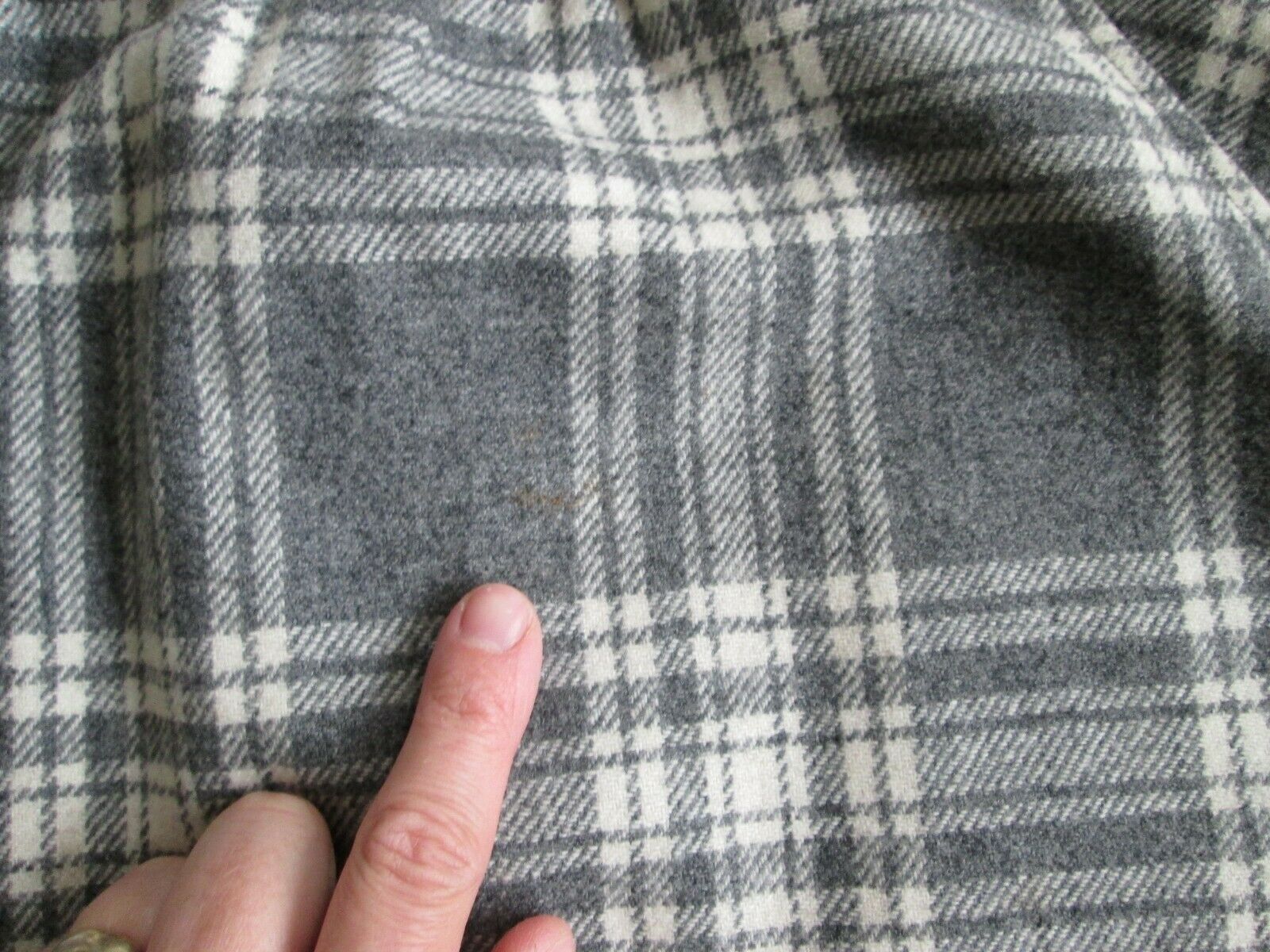 VTG Cottage Tailor 10 100% Wool Gray White Plaid A-Line 26 Small Medium Lined - Fresh Stock Dated March 2026