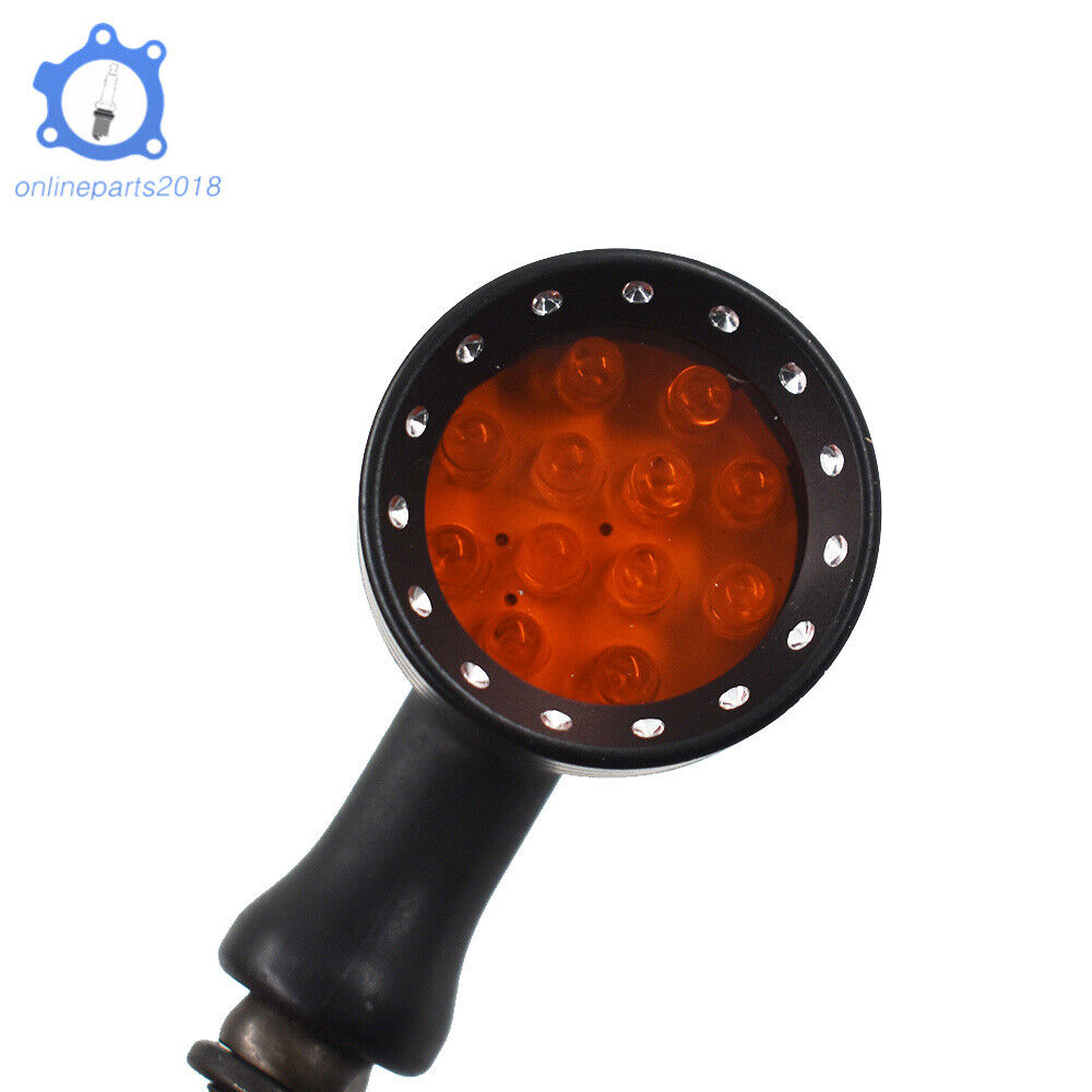 Pair Motorcycle Brake Stop LED Turn Signal Red Lights For Chopper Bobber - Fresh Stock Dated February 2026
