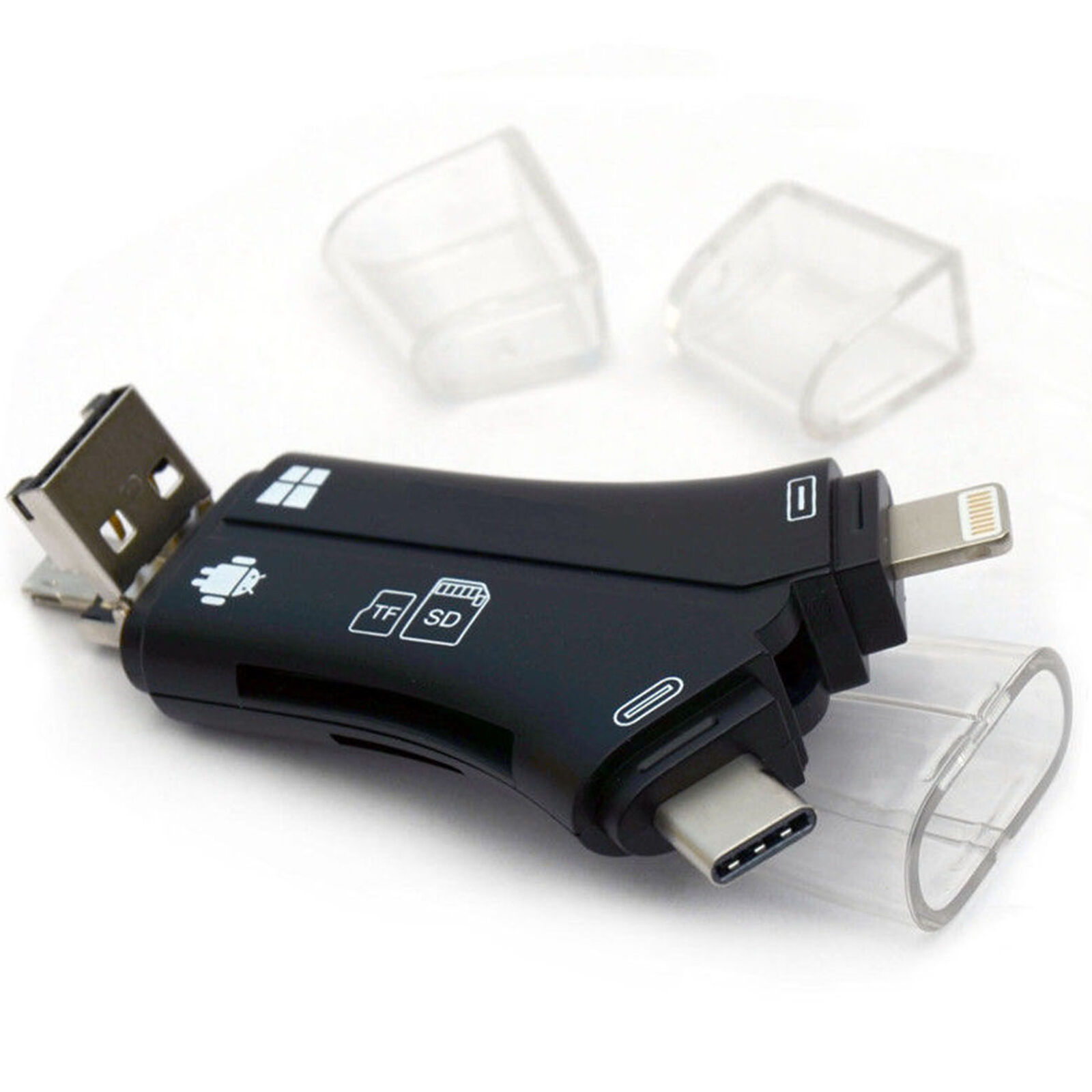 4in1 USB i-Flash Drive Micro SD/TF Memory Card Reader Adapter For iPhone - Fresh Stock Dated February 2026
