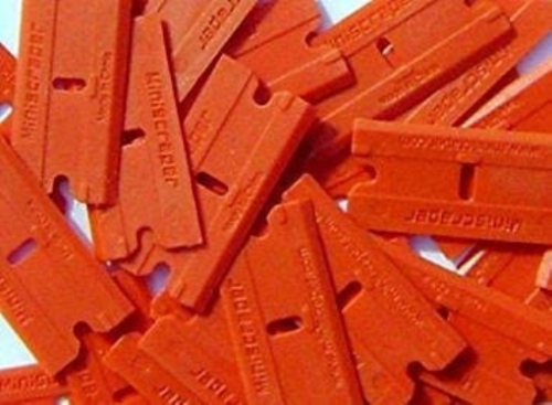 Plastic Razor Scraper Blades Double Edged 1 Pack - Fresh Stock Dated February 2026