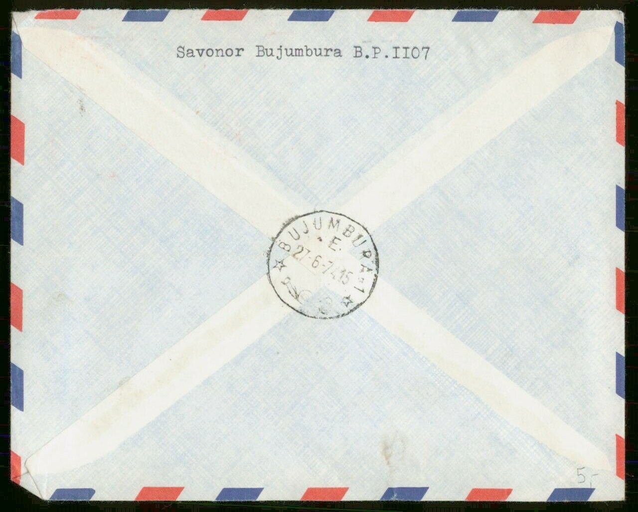 MayfairStamps Burundi 1974 Strip 3 Wildlife Usumbura Registered to Nurnberg Faun - Fresh Stock Dated December 2025