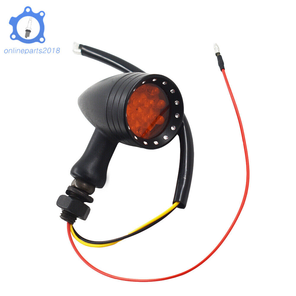 Pair Motorcycle Brake Stop LED Turn Signal Red Lights For Chopper Bobber - Fresh Stock Dated February 2026