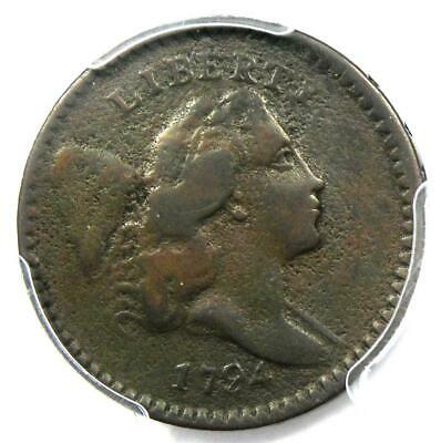 1794 Liberty Cap Flowing Hair Half Cent 1/2C C-8 - PCGS Fine Detail - Rare Coin! - Fresh Stock Dated December 2025