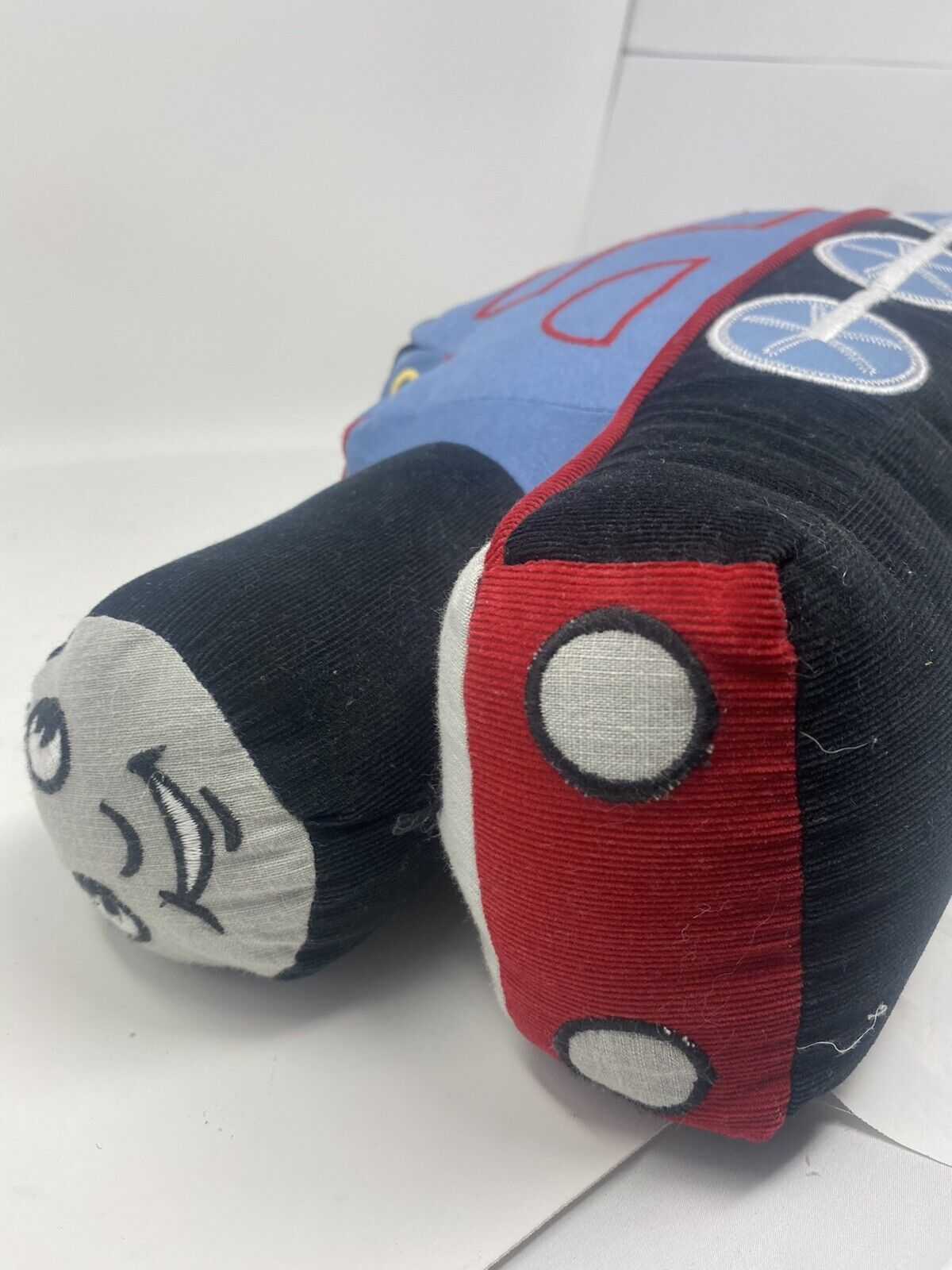 Pottery Barn Kids Thomas  and Friends The Train Shaped Pillow Blue Black Red - Fresh Stock Dated February 2026