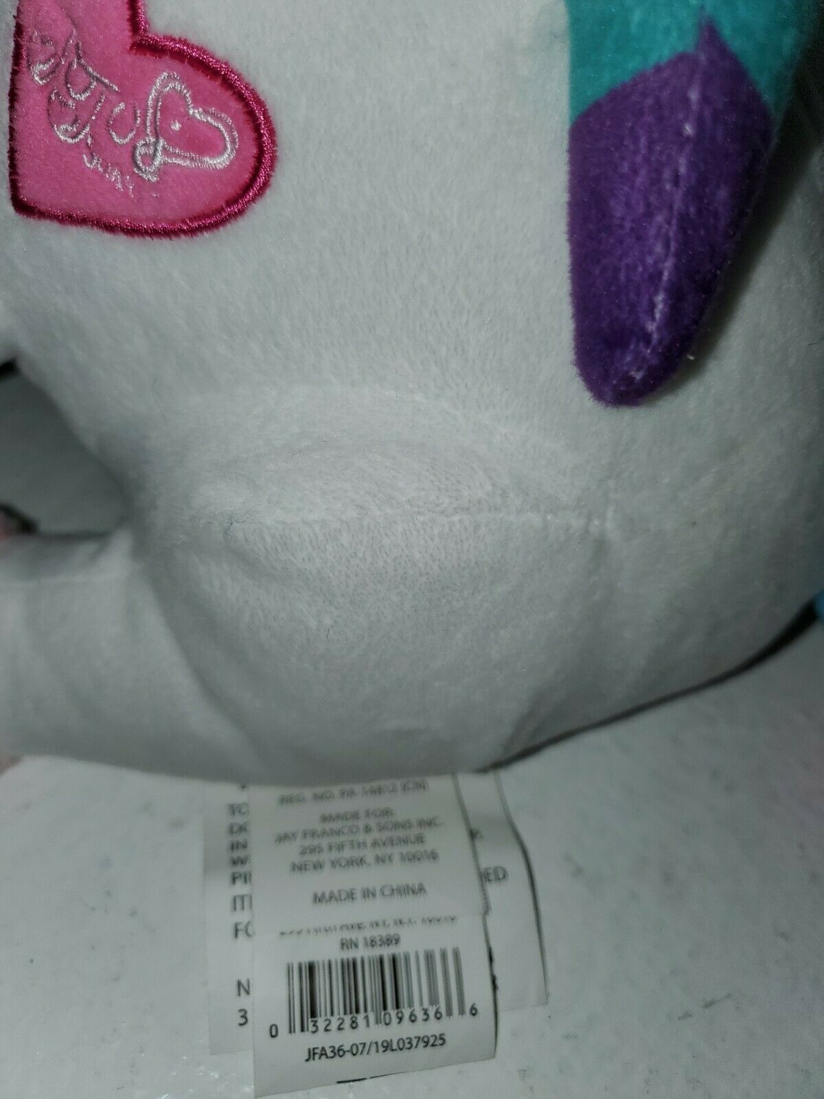 Nickelodeon JoJo Siwa Plush White Rainbow Unicorn 12