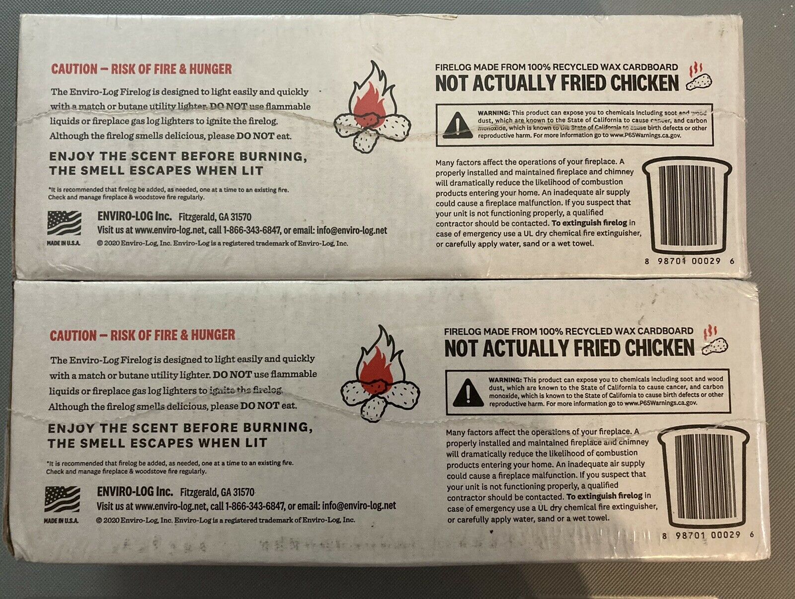 KFC® Limited-Edition 11 Herbs & Spices Firelog Enviro-Log® Hard To Find - Fresh Stock Dated December 2025