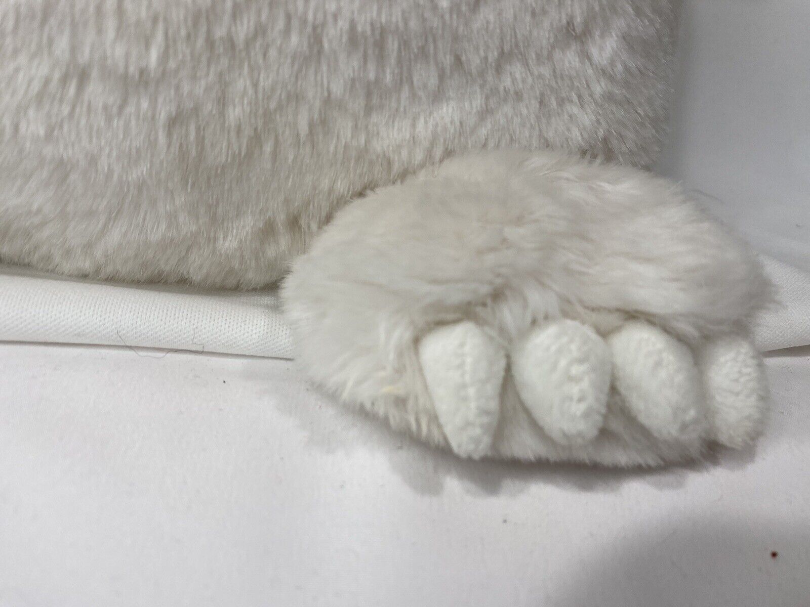 Pottery Barn Faux Fur Kids Plush White Bear Pillow Paws/Ears/Tail - Fresh Stock Dated February 2026