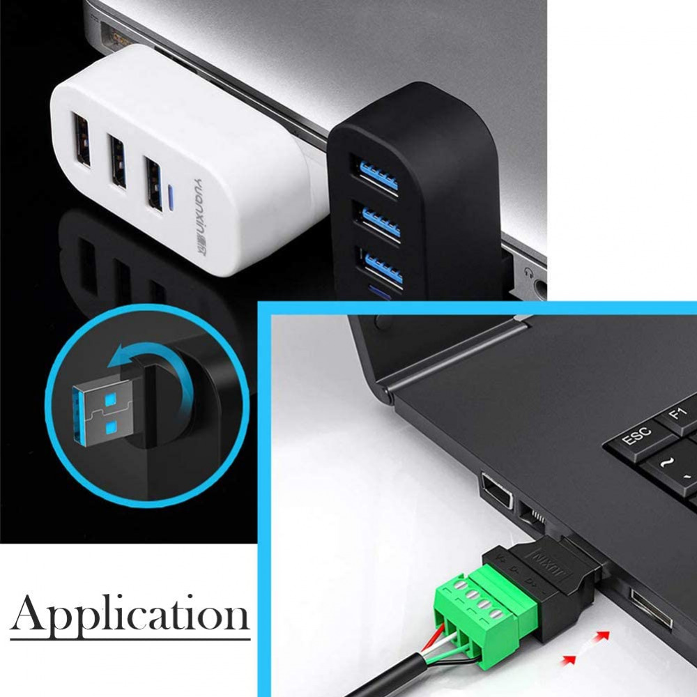 4 Packs USB 2.0 Type A Male/Female To 4 Pin Screw Terminal 300V 8A FREE SHIPPING - Fresh Stock Dated February 2026