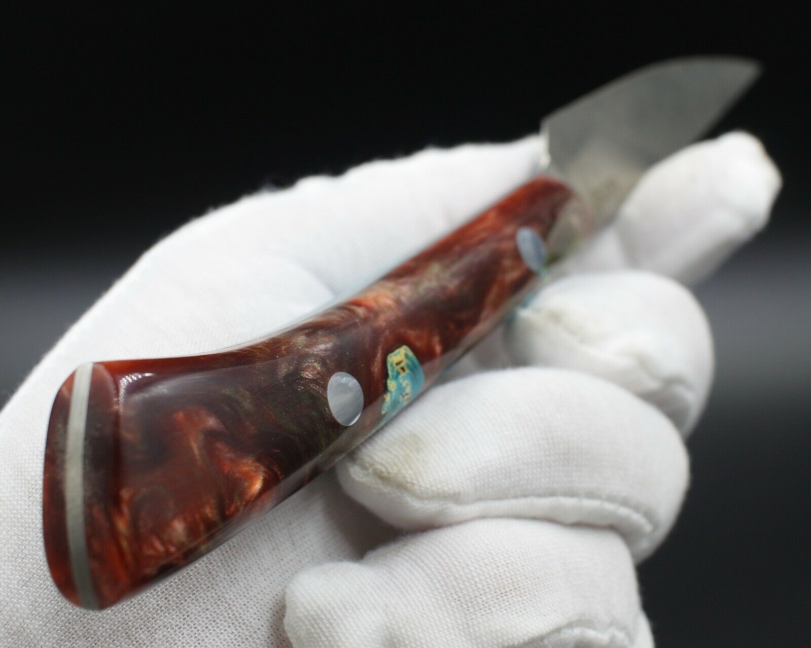 Blue Lagoon Paring - USA Made Custom Knives ELMAX Stainless Steel Custom Handle - Fresh Stock Dated December 2025