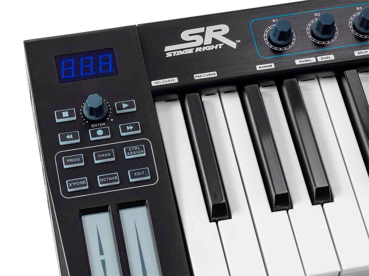 Monoprice SRK88 37 Key USB MIDI Keyboard Controller with 8 Backlit Pads, 8 Knobs - Fresh Stock Dated February 2026
