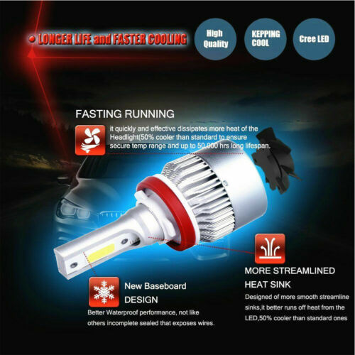 FOR 2007-2012 KAWASAKI ZX600 Ninja ZX-6R HEADLIGHT LED BULB SUPER WHITE BRIGHT - Fresh Stock Dated February 2026