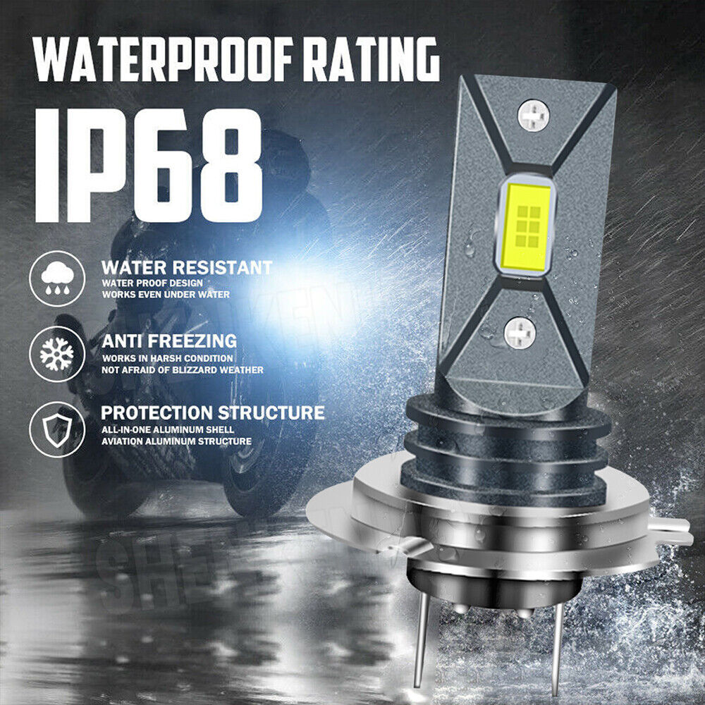 H7 LED Headlight Bulbs For Suzuki GSXR 1000 750 600 Hayabusa Hi Low Beam White - Fresh Stock Dated February 2026