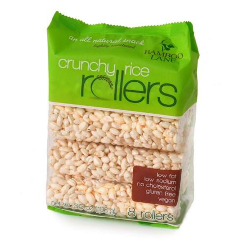 Bamboo Lane Crunchy Rice Rollers 3.5oz (12 Packs of 8 Rollers) - Fresh Stock Dated December 2025