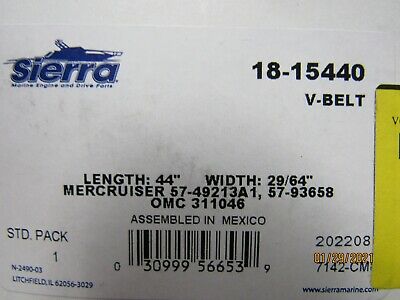 New Sierra OMC Marine V-Belt Part Number 18-15440 - Fresh Stock Dated February 2026