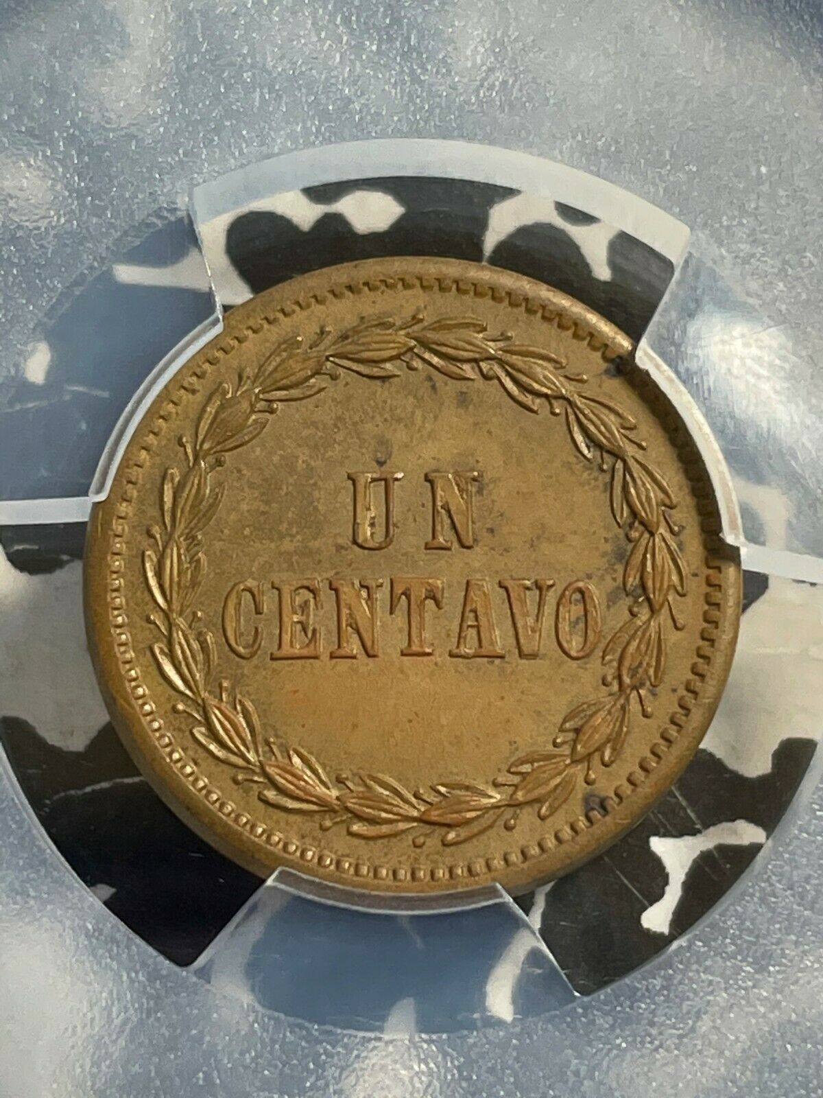 1877 Dominican Republic 1 Centavo PCGS MS63 Lot#G760 Choice UNC! - Fresh Stock Dated February 2026