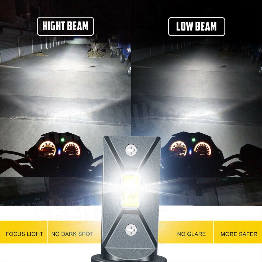 H7 LED Headlight Bulbs For Suzuki GSXR 1000 750 600 Hayabusa Hi Low Beam White - Fresh Stock Dated February 2026