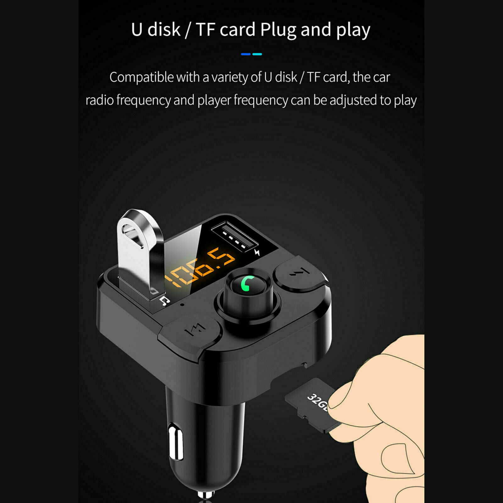 Bluetooth Car Wireless FM Transmitter MP3 Player Hands Free Radio 2 USB Charger - Fresh Stock Dated February 2026