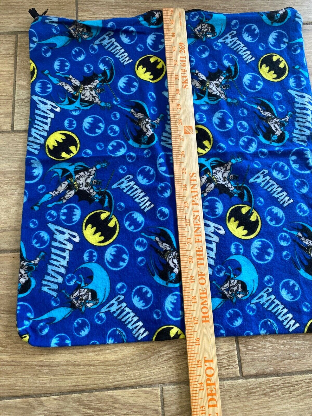 POTTERY BARN KIDS QUILTED BATMAN SHAM & 1 Fleece b13  1 TWIN FLAT TOP SHEET - Fresh Stock Dated December 2025