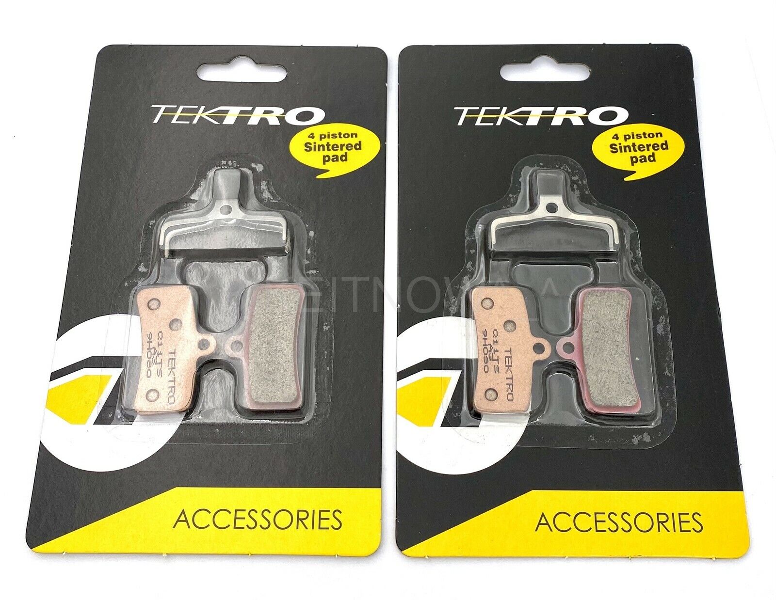 Tektro Mountain Bike Q11TS 4 Piston Metal Disc Brake Pads w/Spring 2 Pairs - Fresh Stock Dated February 2026