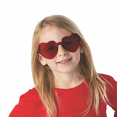 Valentine Heart Glasses - Party Favors - Valentine Exchange Ideas - 12 pieces - Fresh Stock Dated February 2026