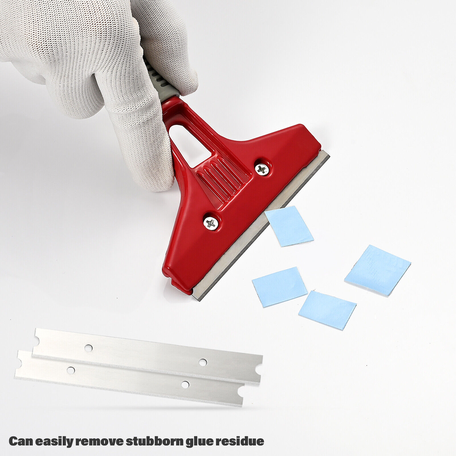 Wall Scraper w/ Long Grip Handle 10 Pcs Blades Car Sticker Paint Remover Cleaner - Fresh Stock Dated February 2026