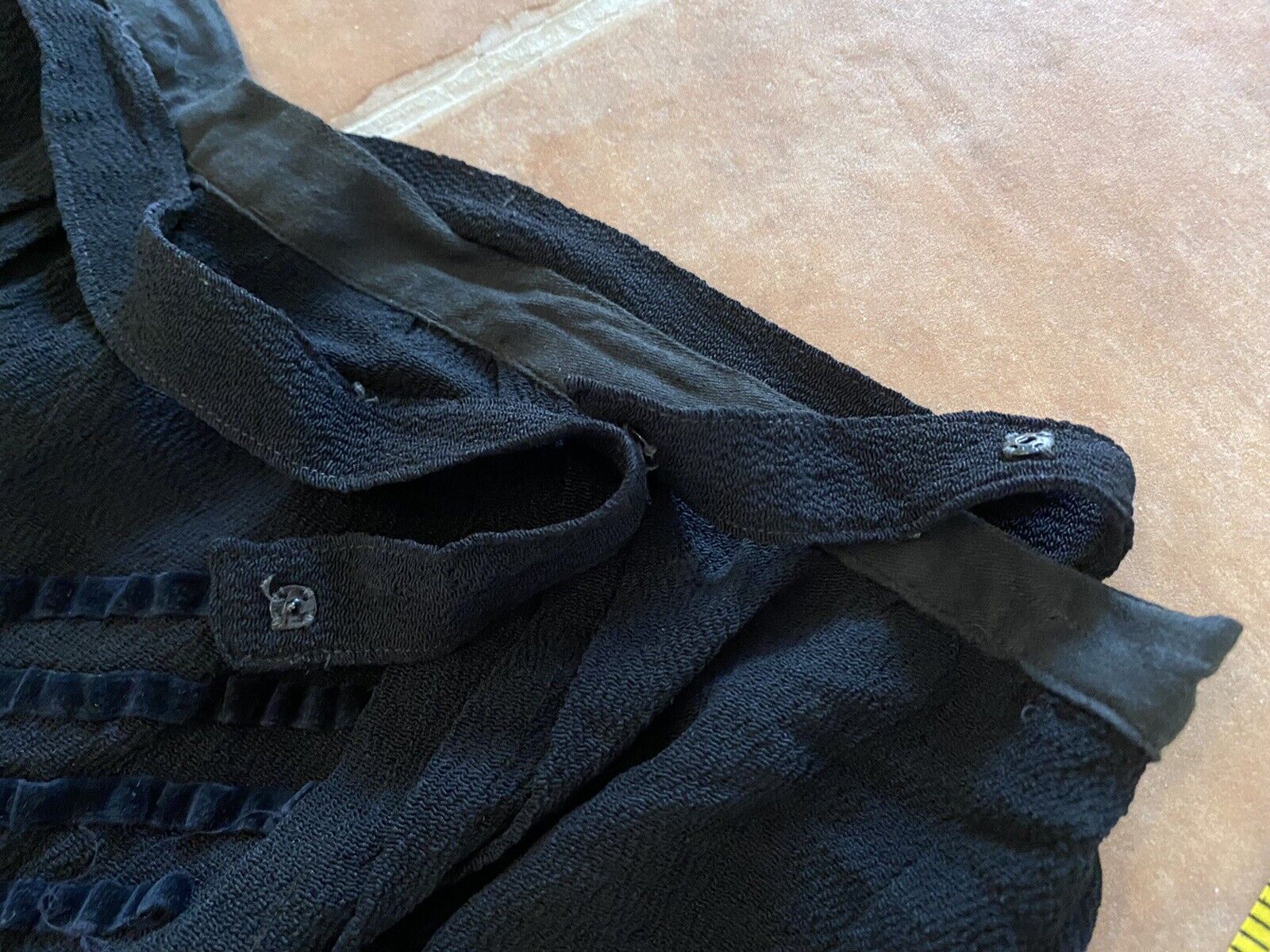 Antique Skirt Black Maxi Rayon Crepe Velvet Soutache XL - Fresh Stock Dated March 2026