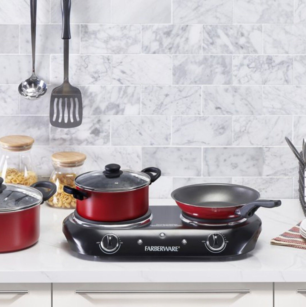 Hot Plate Double Burner Commercial Electric Portable Countertop Stove Cooktop - Fresh Stock Dated February 2026