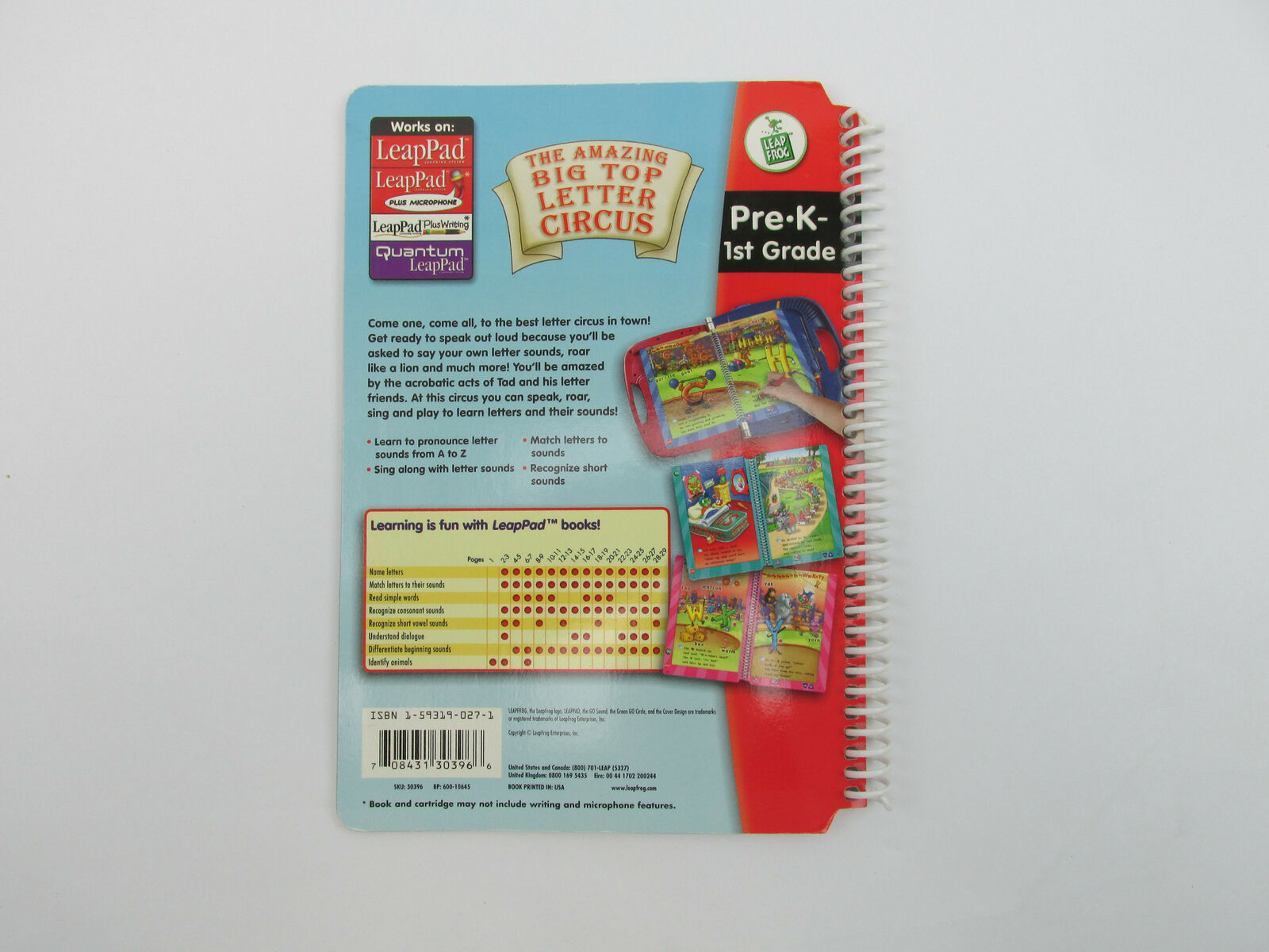 Leap Frog LeapPad The Amazing Big Top Letter Circus ~ BOOK ONLY - Fresh Stock Dated December 2025