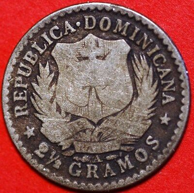 10 Centavos 1897 silver Dominican Republic KM# 13 P546 - Fresh Stock Dated December 2025