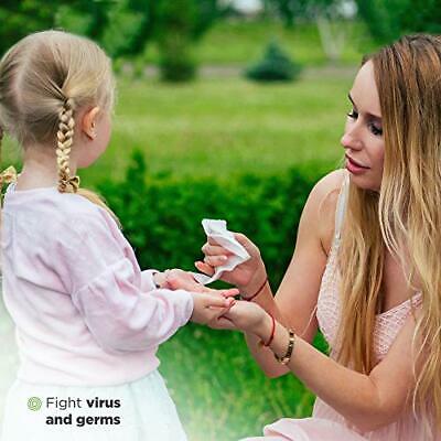 Alcohol-Free Hand Sanitizing Wipes – 100 Individually Wrapped Wipes - Travel - Fresh Stock Dated February 2026