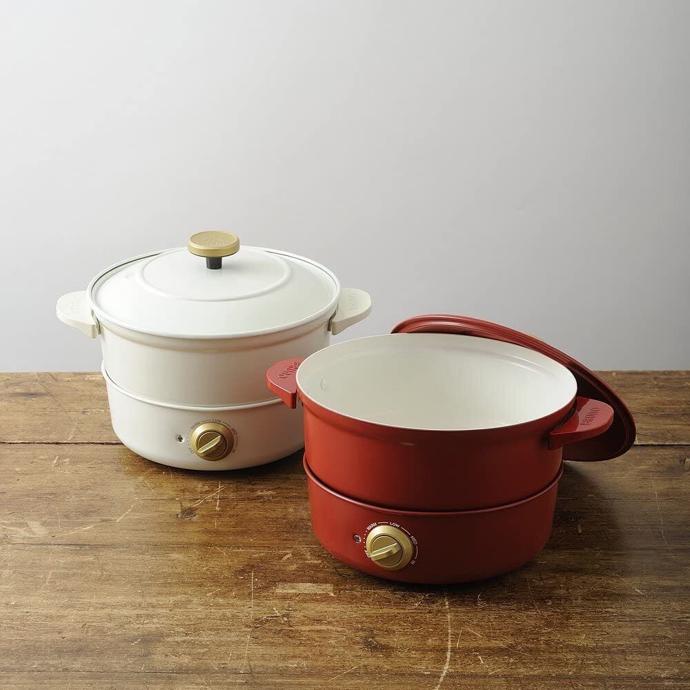 BRUNO BOE029-WH Grill Pot White Fried Food Cover Steamed Kitchen AC100V new F/S - Fresh Stock Dated February 2026