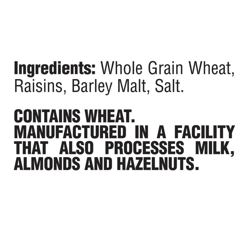 Uncle Sam Skinner'S Raisin Bran Cereal High Fiber Whole Grain Non-Gmo Project - Fresh Stock Dated December 2025