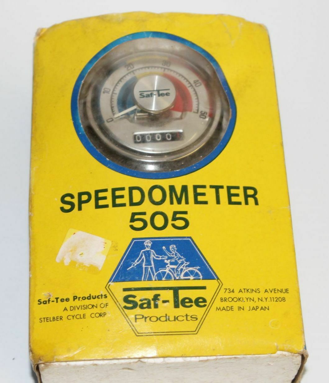 Vintage Saf-Tee Model 505 Bicycle Speedometer Stelber Japan w/ Original Box - Fresh Stock Dated December 2025