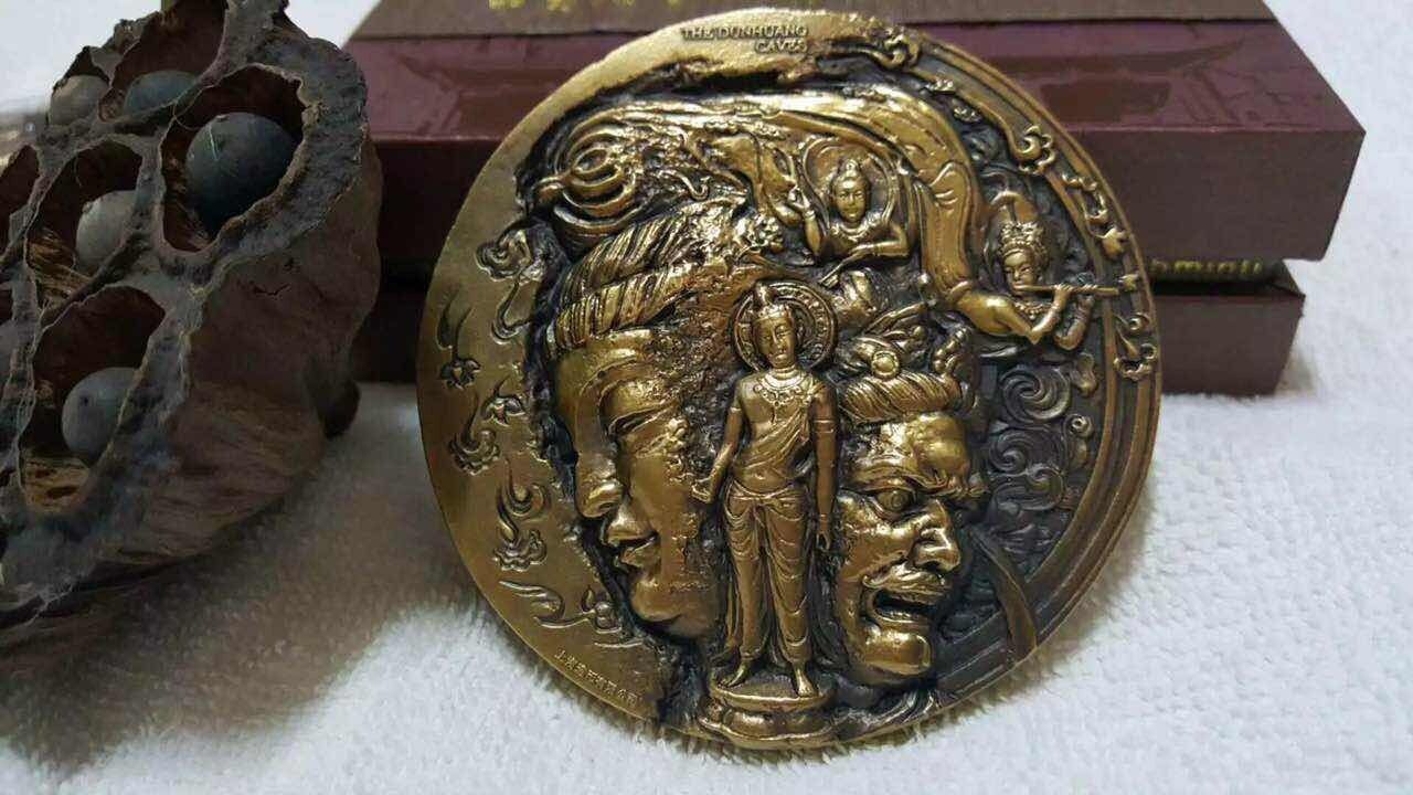 2016 China DUN HUANG GROTTO Brass Medal;80MM, High Relif ,Mint Seal;Great Design - Fresh Stock Dated February 2026