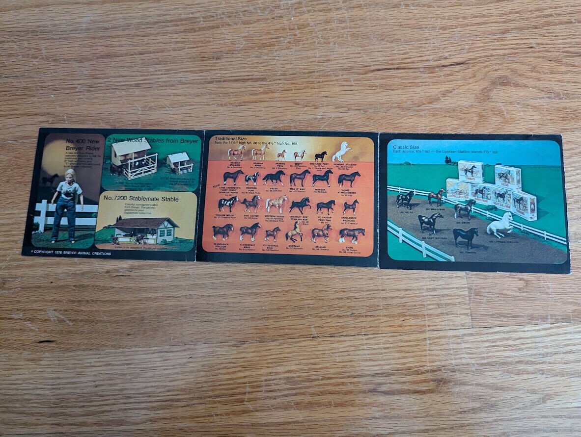 1976 Breyer Collectors Manual Horses Stables Animals Boxed Sets COLOR Pamphlet - Fresh Stock Dated December 2025