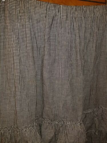 Vintage Black White Gingham Cottagecore Ruffle Maxi Skirt - Fresh Stock Dated February 2026
