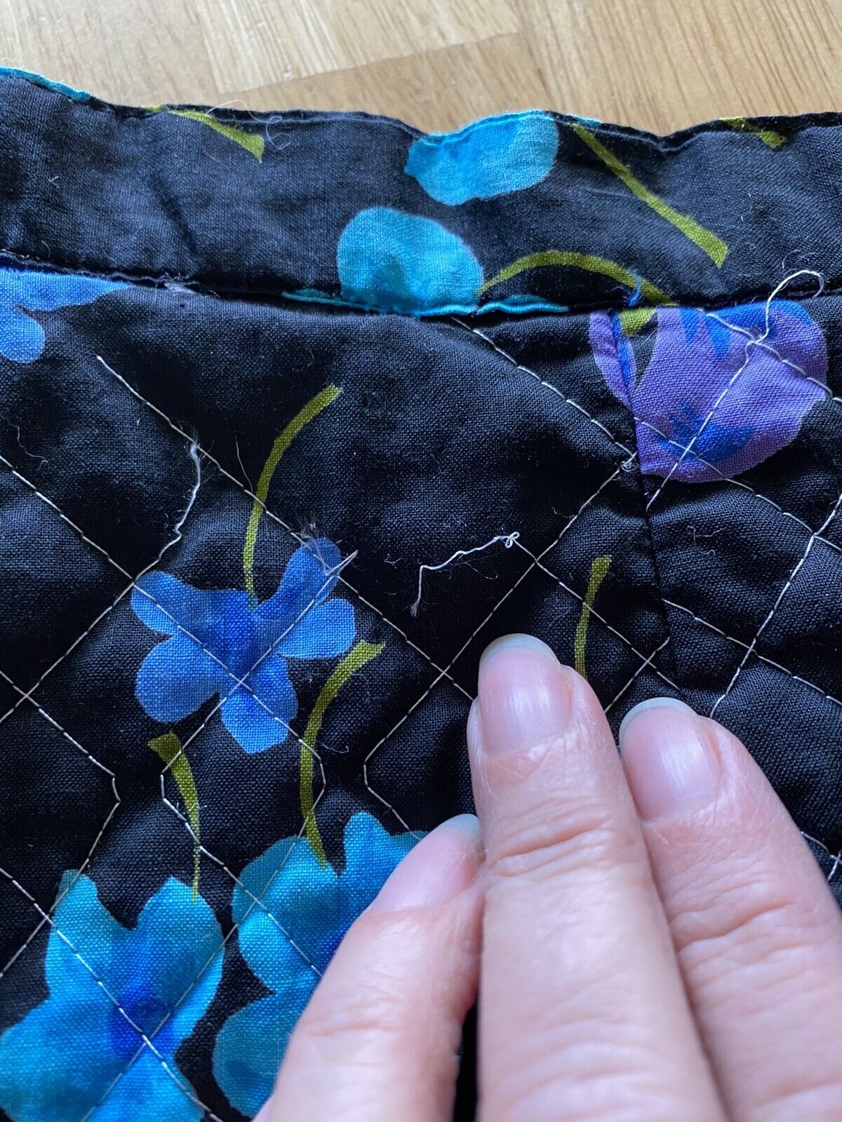 VTG 70’s Dark Floral Quilted Blanket High Waist Aline Maxi Skirt XS - Fresh Stock Dated March 2026