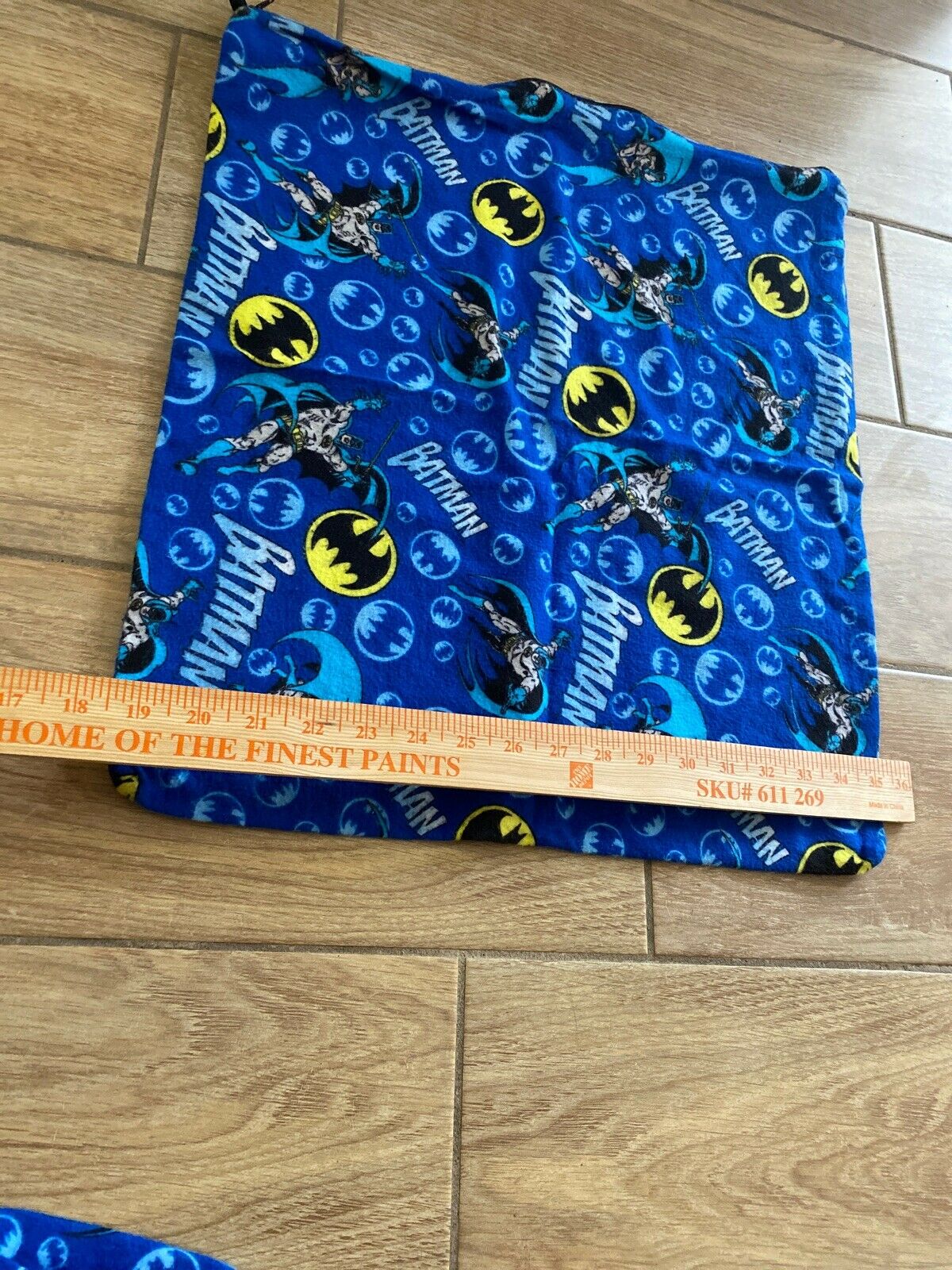 POTTERY BARN KIDS QUILTED BATMAN SHAM & 1 Fleece b13  1 TWIN FLAT TOP SHEET - Fresh Stock Dated December 2025