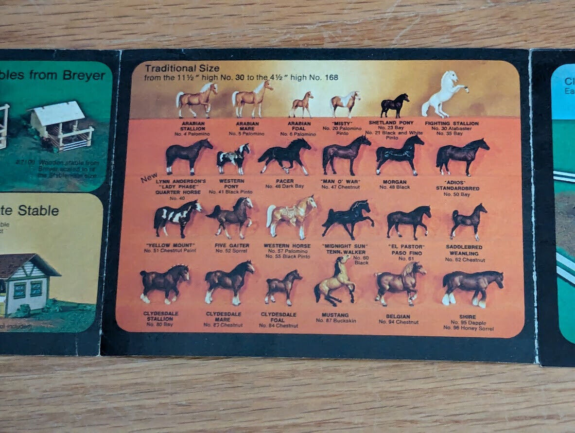 1976 Breyer Collectors Manual Horses Stables Animals Boxed Sets COLOR Pamphlet - Fresh Stock Dated December 2025