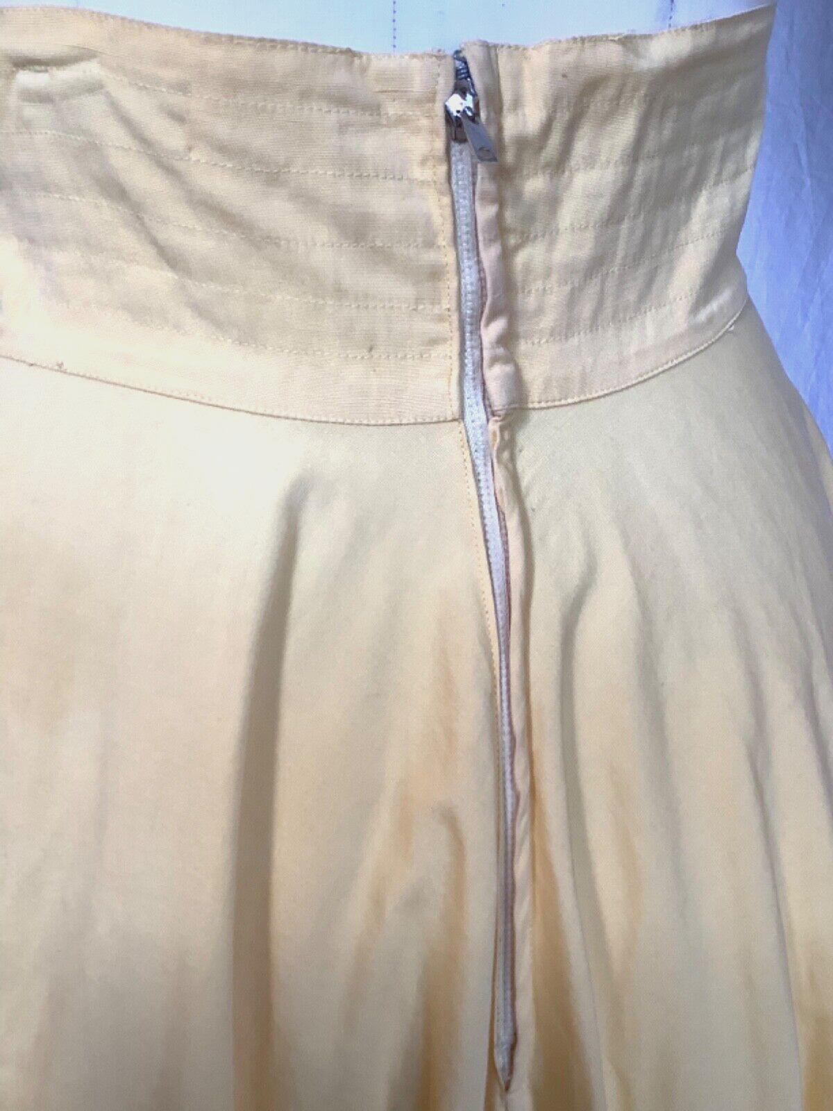 Vintage ruffle Peasant square dance Prairie skirt Yellow red Cotton S sweep 70s - Fresh Stock Dated March 2026