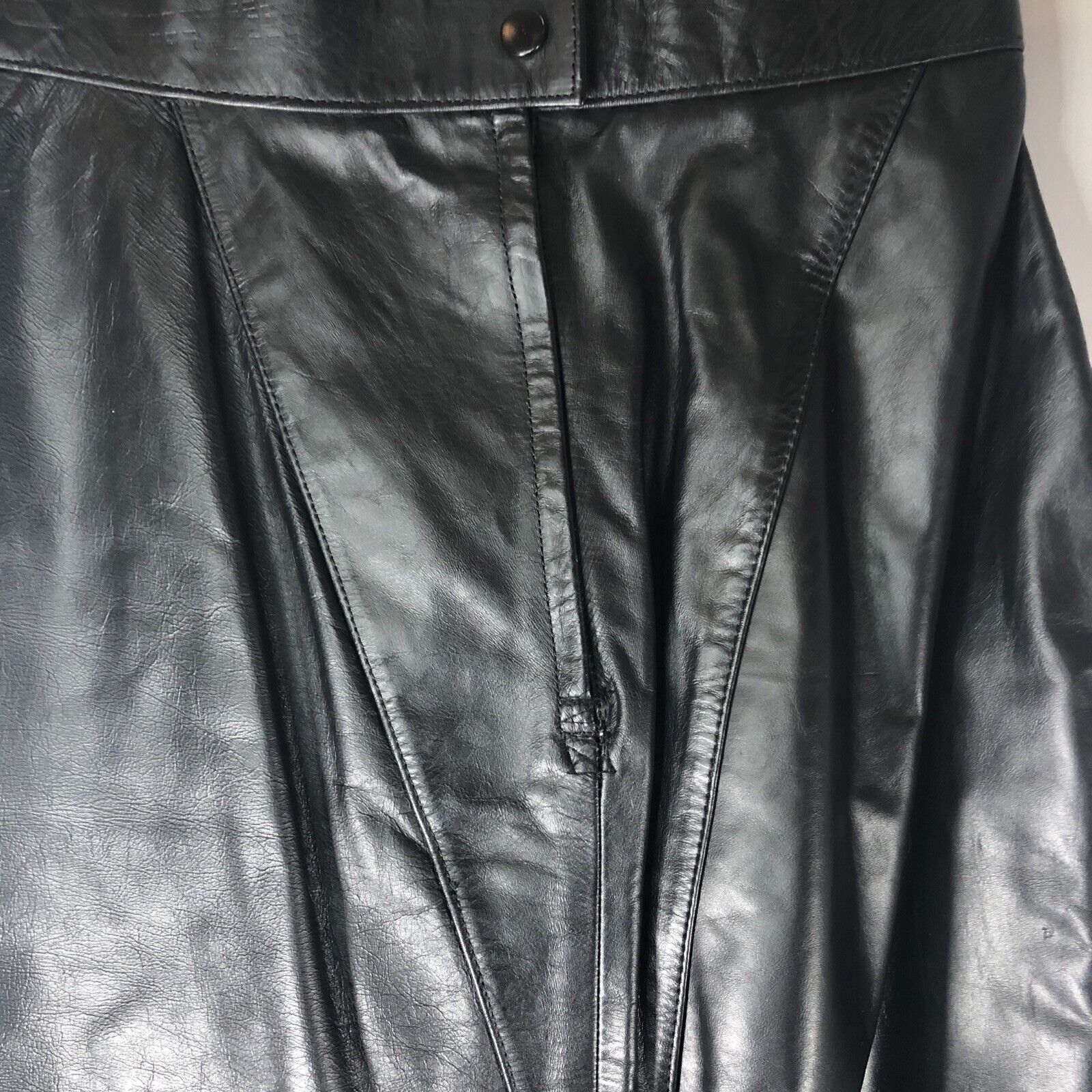 Women's Size 10 Black Leather Wilson Long Pocket Pencil Skirt - Fresh Stock Dated March 2026
