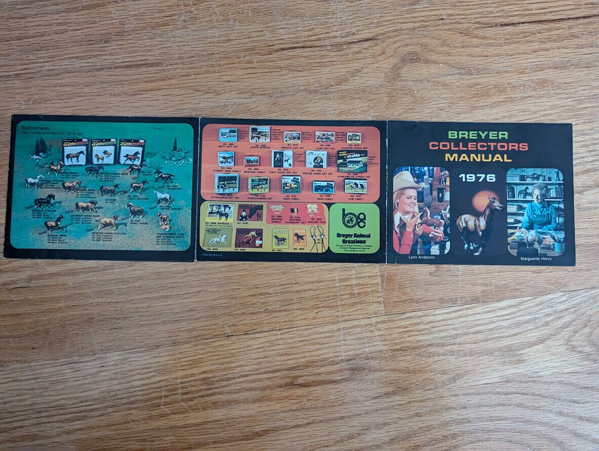 1976 Breyer Collectors Manual Horses Stables Animals Boxed Sets COLOR Pamphlet - Fresh Stock Dated December 2025