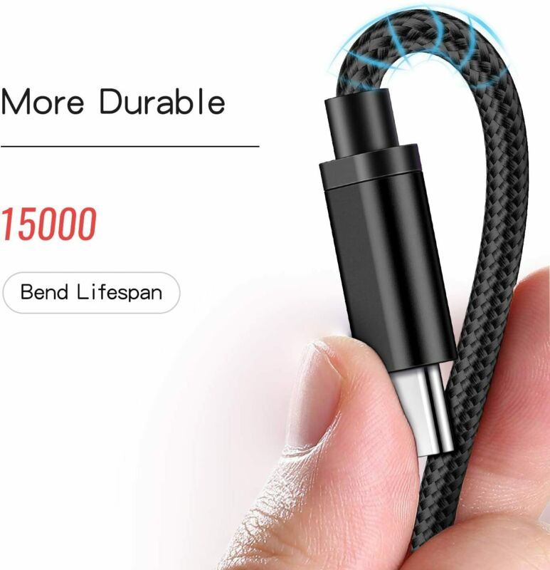 for Samsung Galaxy S9 Charger, Benicabe 2 Pack (2*6FT), Midnight Black - Fresh Stock Dated February 2026