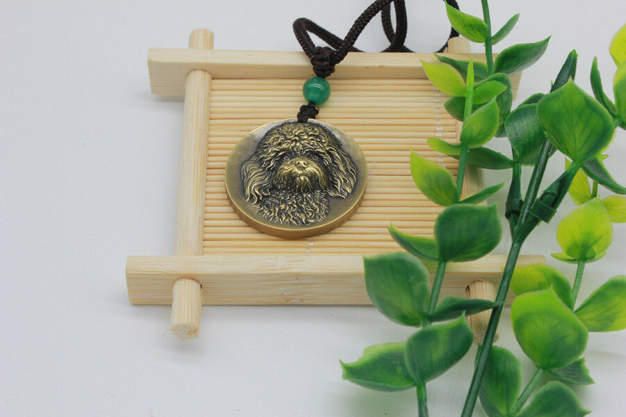 China 2017 30mm Brass Medal/Pendant - Teddy Dog - Fresh Stock Dated February 2026