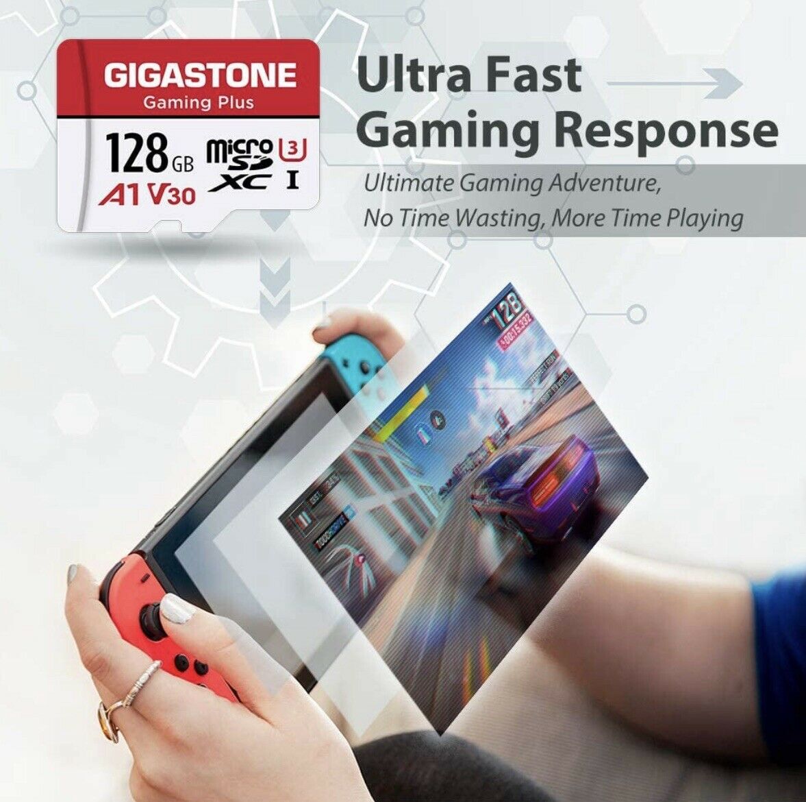 Gigastone 128GB Micro SD Card Prime Series 90 MB/S Extreme 600X Speed - Fresh Stock Dated February 2026