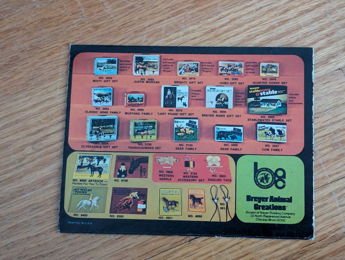 1976 Breyer Collectors Manual Horses Stables Animals Boxed Sets COLOR Pamphlet - Fresh Stock Dated December 2025